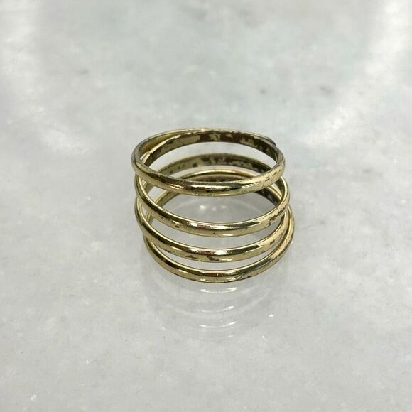 Francesca’s Gold-tone Wrap Around Costume Coiled Spiral Ring Size 8.5 - Picture 1 of 5
